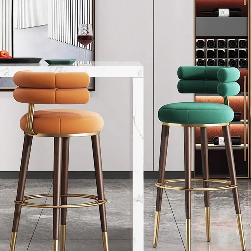 

Kitchen Free Shipping Bar Chair Luxury Minimalist Italian Counter Stools Bar Chair Make Up Retro European De Bureau Decorations