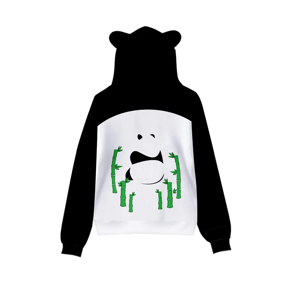 Cute Panda Kids Hoodie for Boys Girls Harajuku Sweatshirt Streetwear Hip Hop Kawaii Cat Ear Pullover Hooded Jacket Cosplay