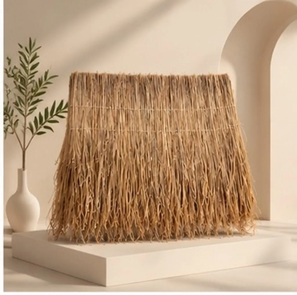 Tiki Pavilion Thatch Roofing Palapa Straw Thatch Roll Natural Straw Roofing Material for Outdoor Palapa Thatched Grass Roof