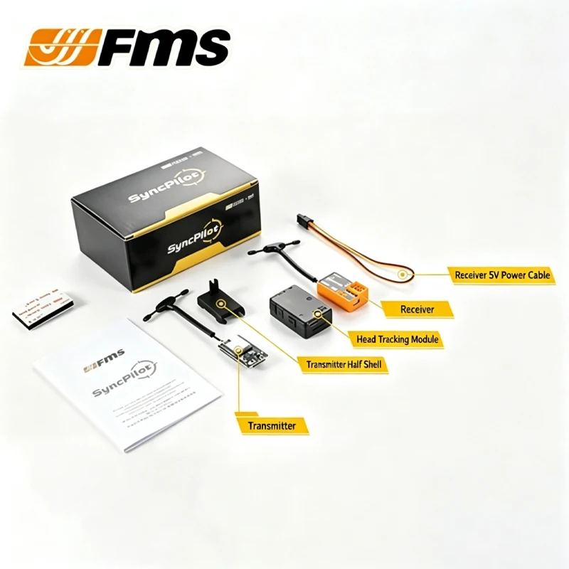 FMS Syncpilot FPV Head Tracker Set Wireless 2.4G Independent Transmission For With Multiple RC Aircraft RC Car RC Boat Toy Model