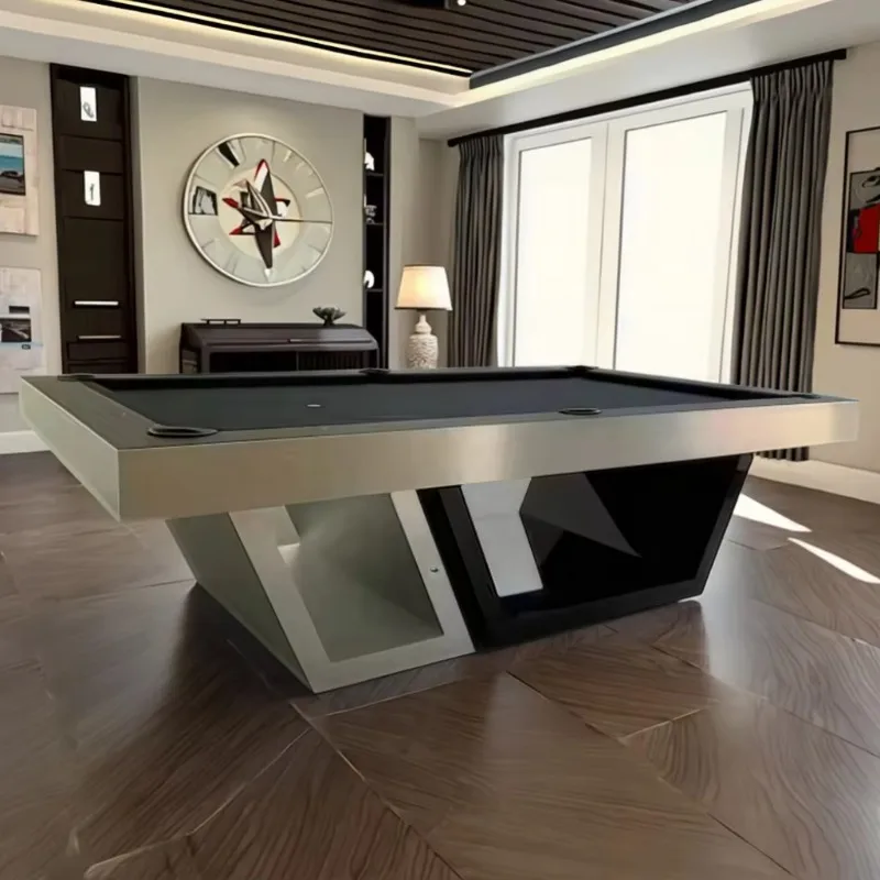 Modern 2-in-1 Indoor Snooker/Billiard Table Solid Wood and Marble Slate Standard Size Pool Table