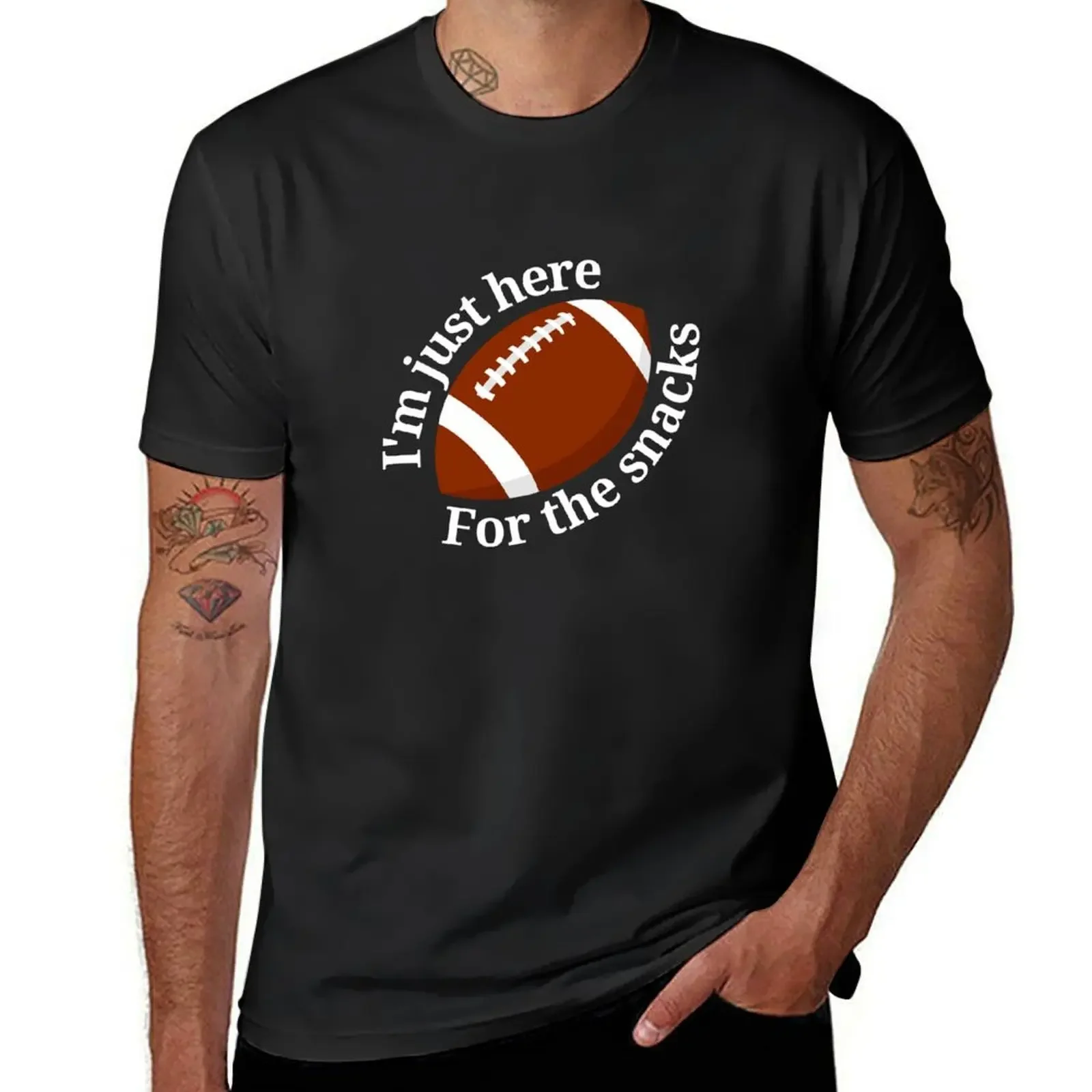 Vintage Funny I'm Just Here For The Snacks Fantasy Football All About Snacking and Fantasy Football american T-Shirt