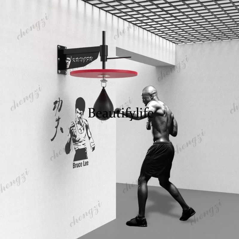 Wall-mounted boxing speed ball rack height adjustable hanging pear ball reaction vent ball rack