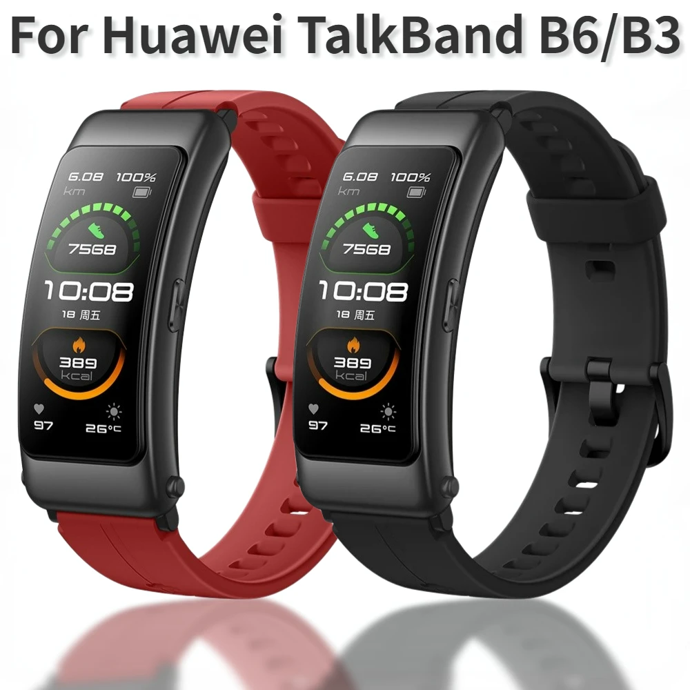 

16mm Silicone Band for Huawei TalkBand B6/B3 Strap Smart Watch Replaceable Bracelet Correa for Huawei TalkBand B6 Sport Strap