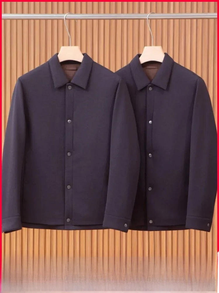 

Casual Lightweight 90 Goose down Jaet Adstrative Sle Men's Autumn Winter Outdoor Busin Casual Collar Durable Coat