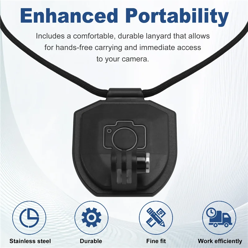 A25P Magnetic Neck Strap Holder For Gopro Hero 13/12, Insta360, DJI Action 4/3/2 Camera Mount Bracket With Lanyard