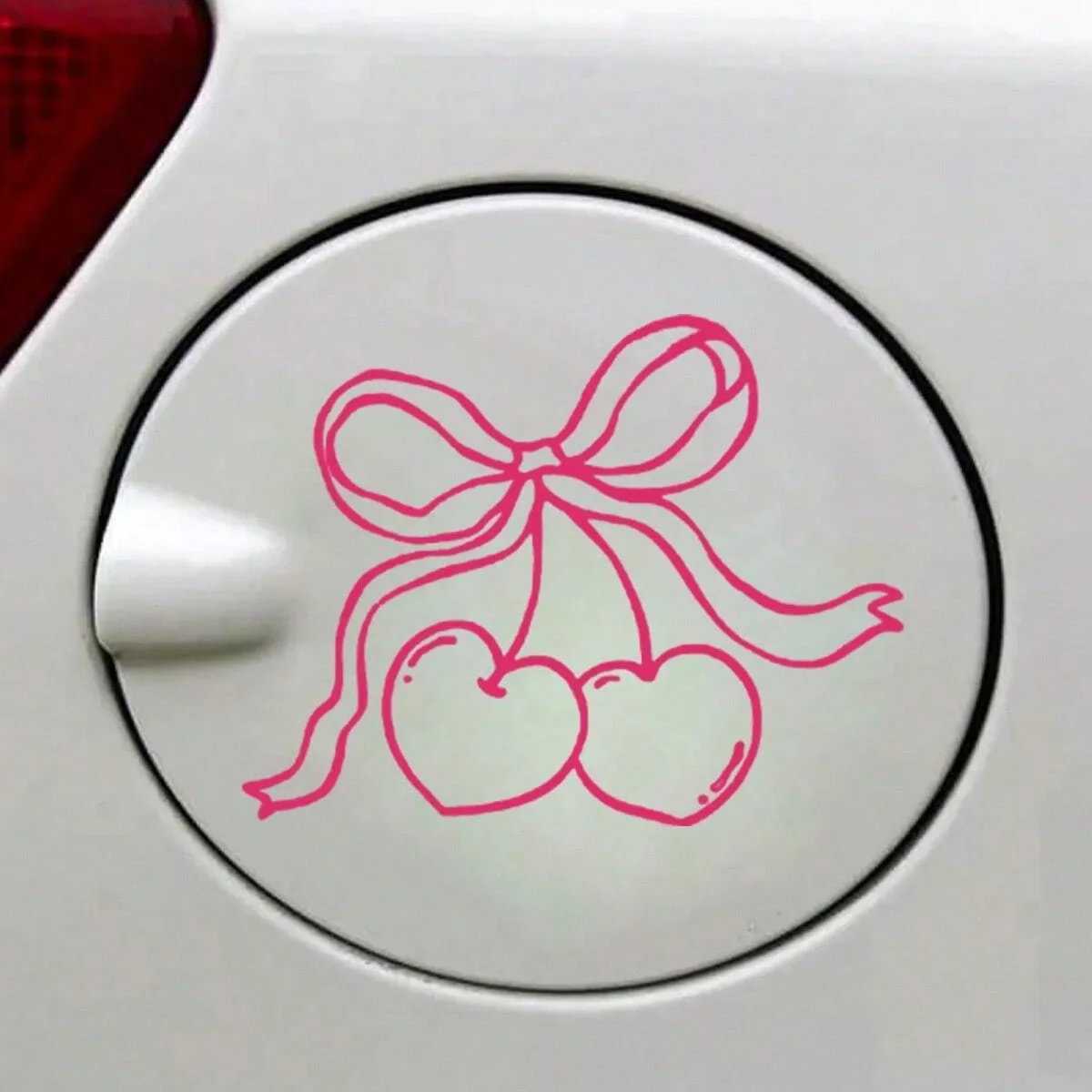 Cherry with Bow Car Sticker 1Pc Waterproof Vinyl PVC Decal for Car Window Bumper Fuel Tank Cap Laptop Water Bottle Exterior