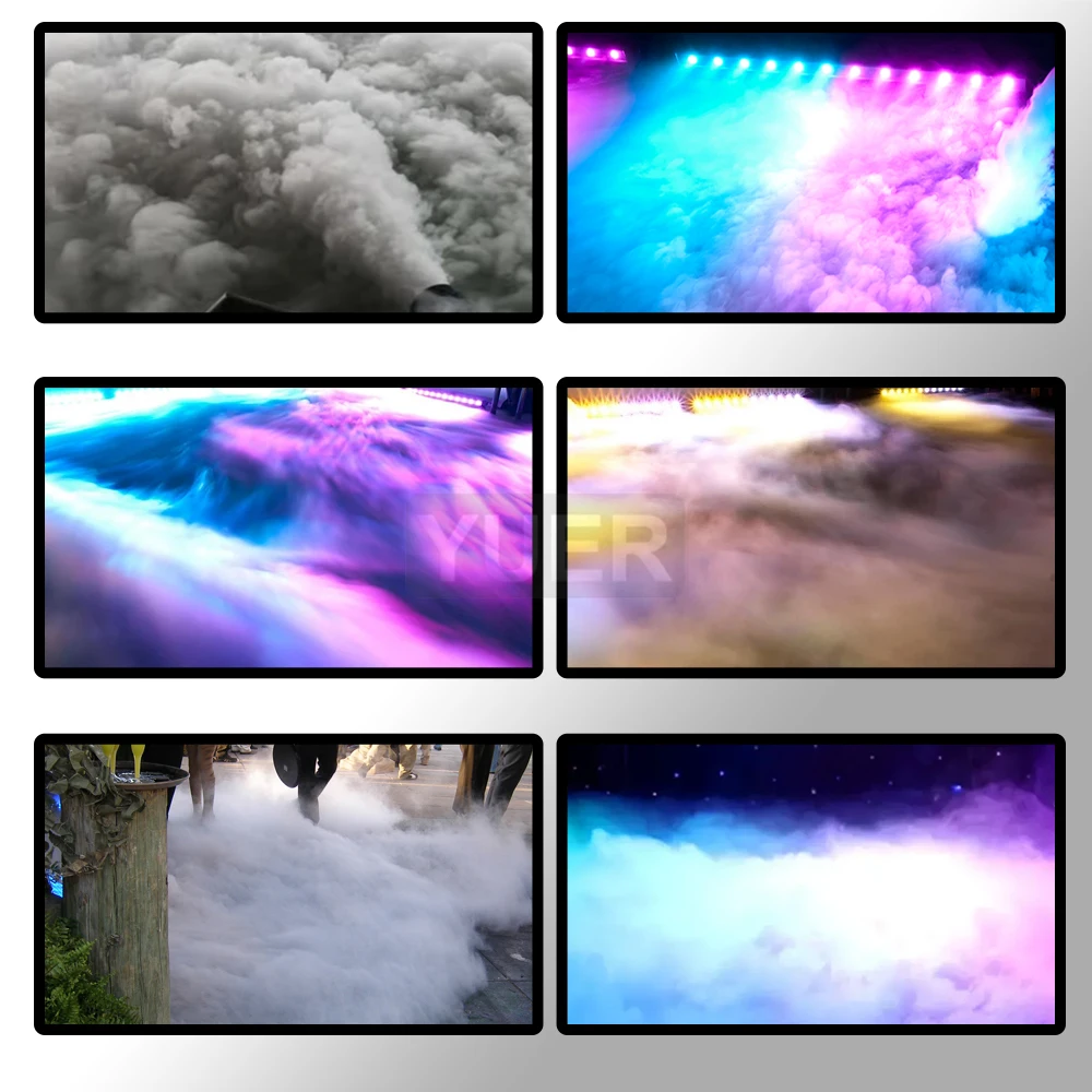 قالب جديد صغير 2000 واط المرحلة المنخفضة آلة الضباب آلة لصنع الدخان المياه عن بعد لحفل الزفاف DJ ديسكو عرض الرقص حفلة داخلية في الهواء الطلق #6