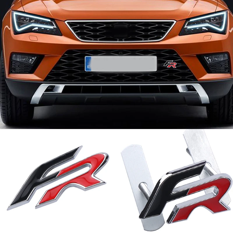 3D Metal Badge Car Front Grille Decoration Sticker Accessories for Seat FR Alhambra Leon Ateca Ibiza Altea Cupra Toledo Tarraco