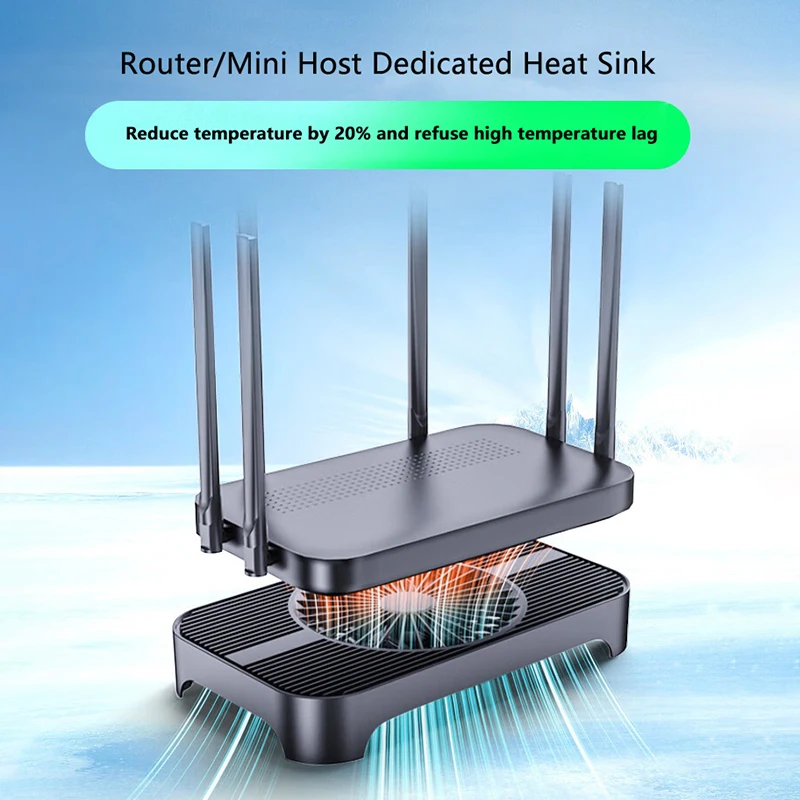 Soporte enfriador de enrutador USB para Mini PC, enrutador Wifi, módem, caja de TV STB, disco duro móvil portátil, soporte para ventilador de refrigeración para ordenador portátil