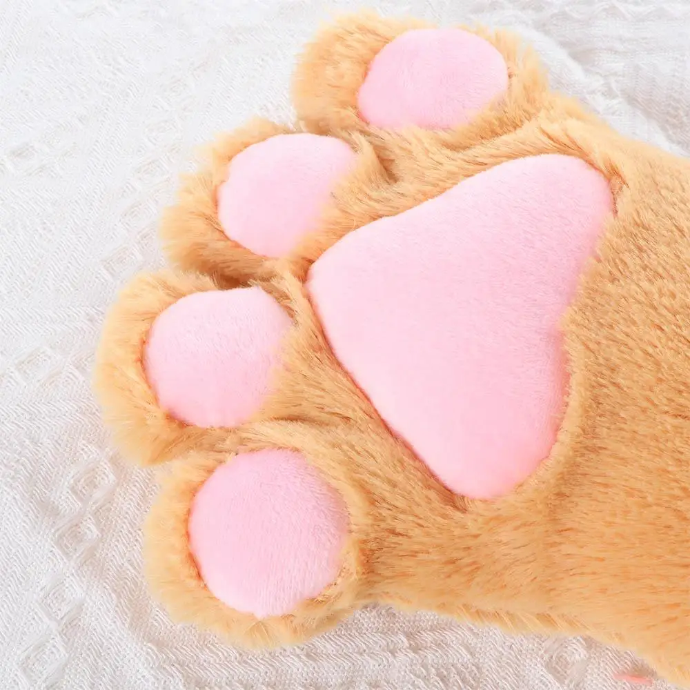 Luvas de pelúcia pata gato para mulheres, garra de urso, luvas, cosplay anime, doce e fofo