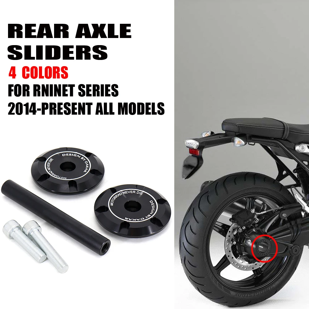 

New R9T Rear Refit Wheel Fork Axle Cap Crash Pads Slider Protector For BMW RnineT Scramble RNINET Racer R NINET Pure Urban G S