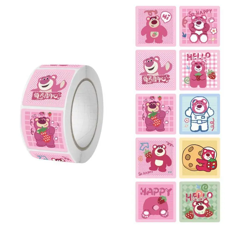 New 500PCS Cartoon Cute Roll Stickers Sanrio Kulomi Yugui Dog Melody Teacher Children Reward Stickers Children Gift Kawaii