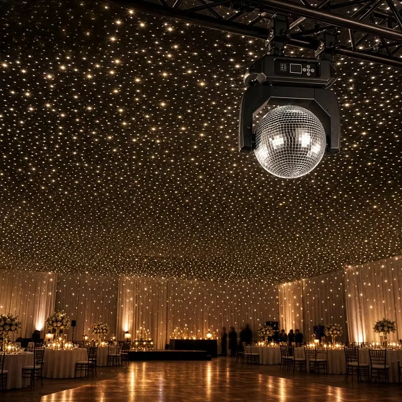 Show Time Rotating Reflective Effect Glass Mirror Ball Moving Head DJ Light for Wedding Disco Party Dance Hall Night Clubs
