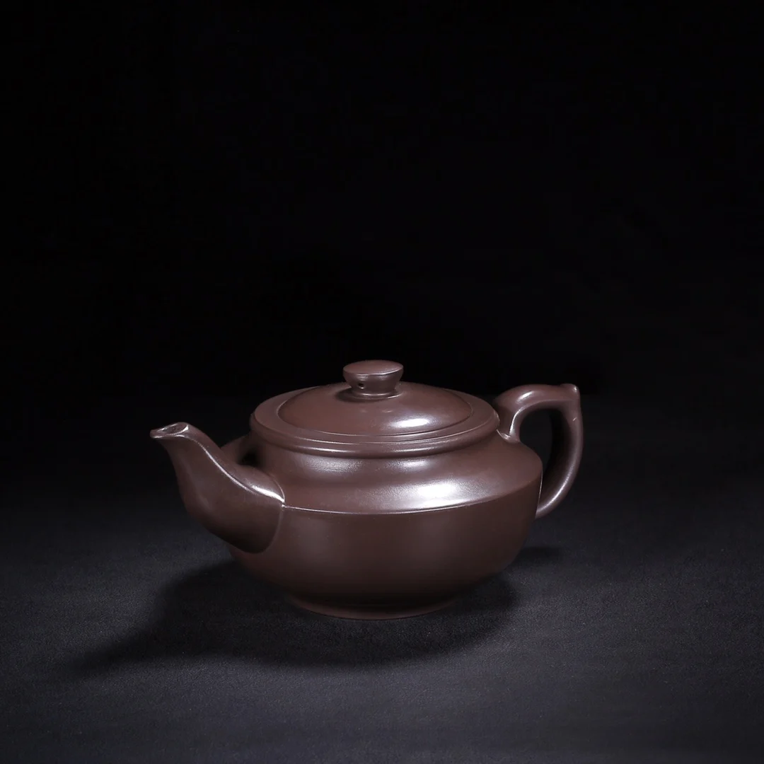 Old Chinese Handcraft Enameled  YiXing Zi Sha Clayeapot ,plain noodles Teapot ,with mark,Free shipping