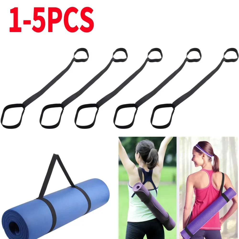 1-5PCS Yoga Mat Strap Adjustable Yoga Mat Holder Strap Elastic Sports Sling Shoulder Carry Belt Storage Strap for All Mat Sizes