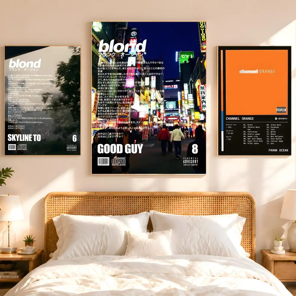 F-Frank Ocean Blond Album Poster 1PC HD Matte Peel And Stick Wall Decor For Bedroom Living Room Dorm Office