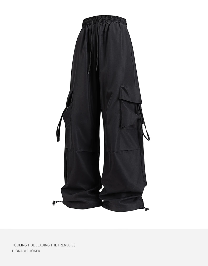Frauen Cargo Hosen Mode Lose Bequeme Atmungsaktive Leichte Mehrere Taschen Cargo Lange Hosen Fitness Laufen Casual Pan – Detail 17