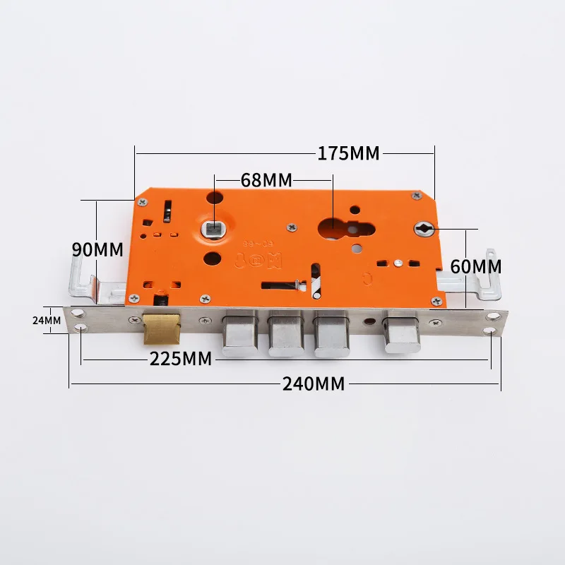 

Orange 24x240 Square Head Lock Body, Modern and Simple Anti-theft Door Lock Body, Hardware Lock Accessories