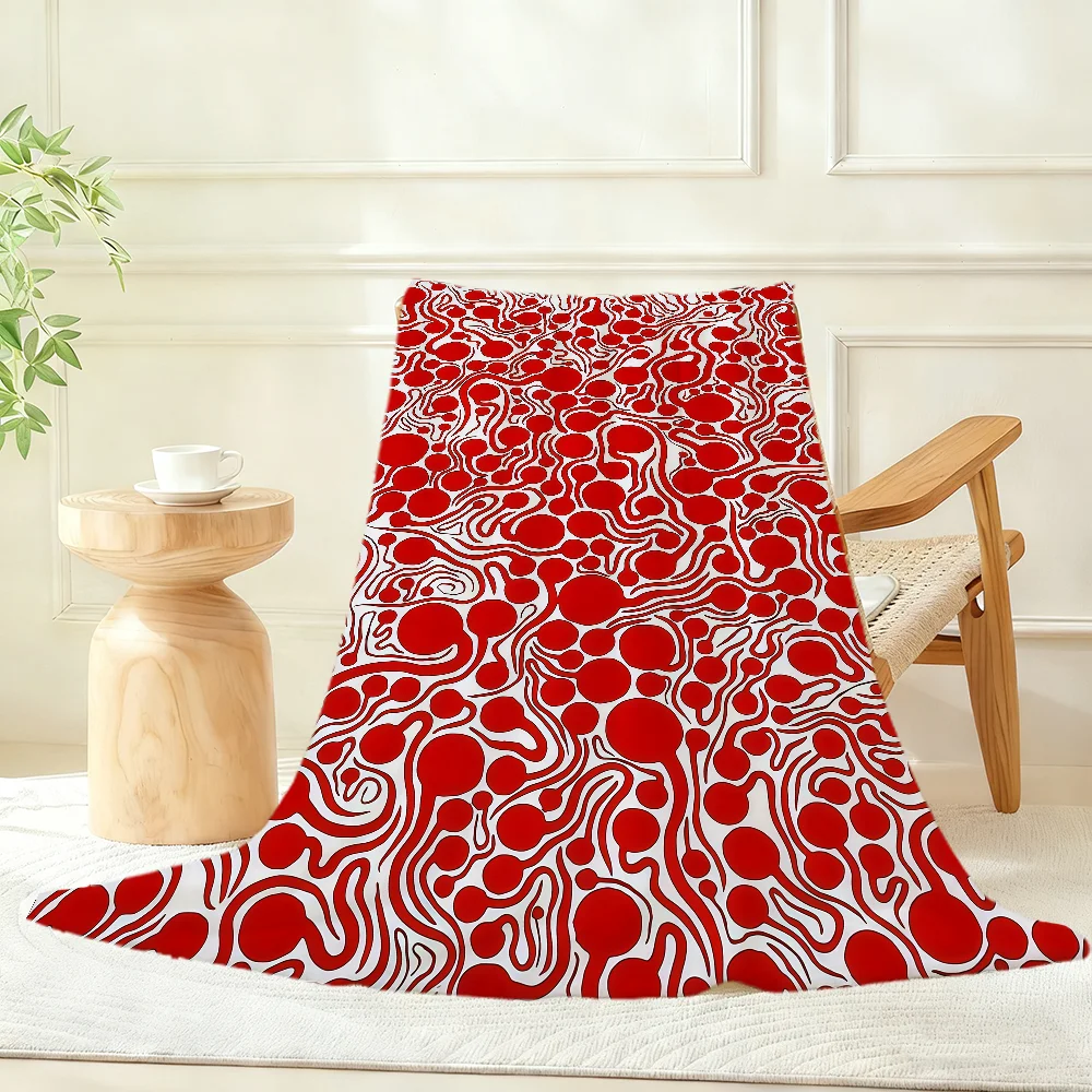 Y-Yayoi K-Kusama Art Blanket Throw Super Cosy Plush Living Room Sofa Couch Childish Birthday Gifts