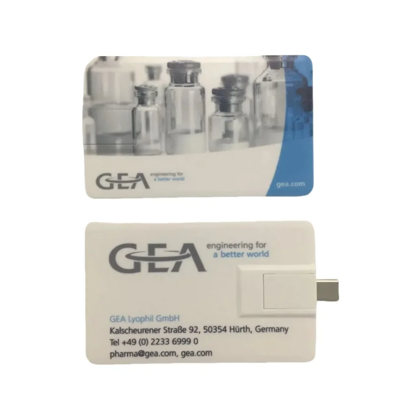 Custom Logo Credit Card USB Flash Drive 4GB drive 2 In1 Type-C Usb Flash Drive For Smart Phones Computer Laptop Car Memory Stick