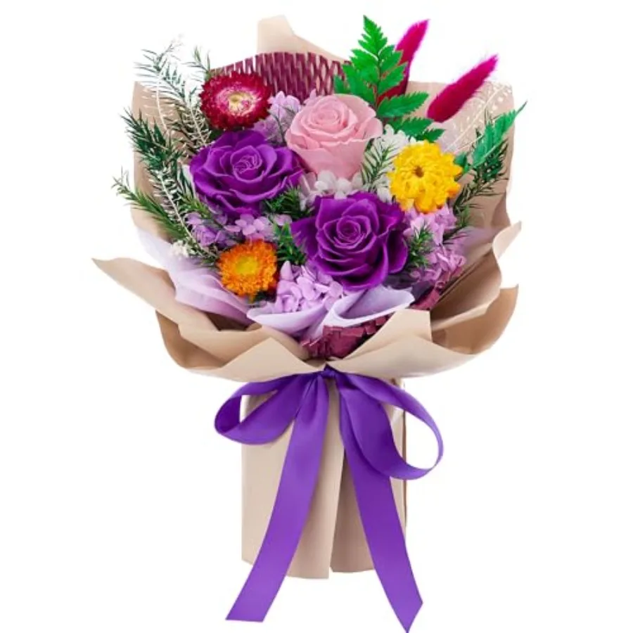 

Forever Flowers Gifts for Mom Mothers Day Preserved Flowers Bouquet Birthday Gifts for Her Preserved Roses for Grandma Wife Ann