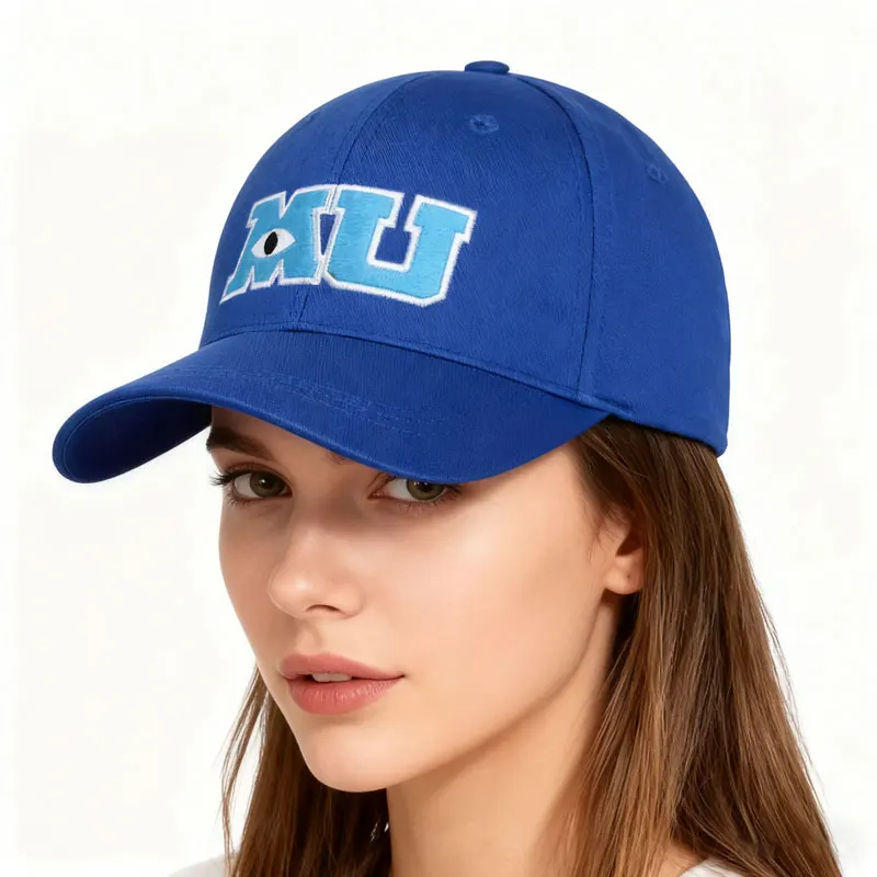 Gorra de béisbol bordada con letras de Mike Wazowski MU de la Universidad de Monsters, gorra Snapback de moda