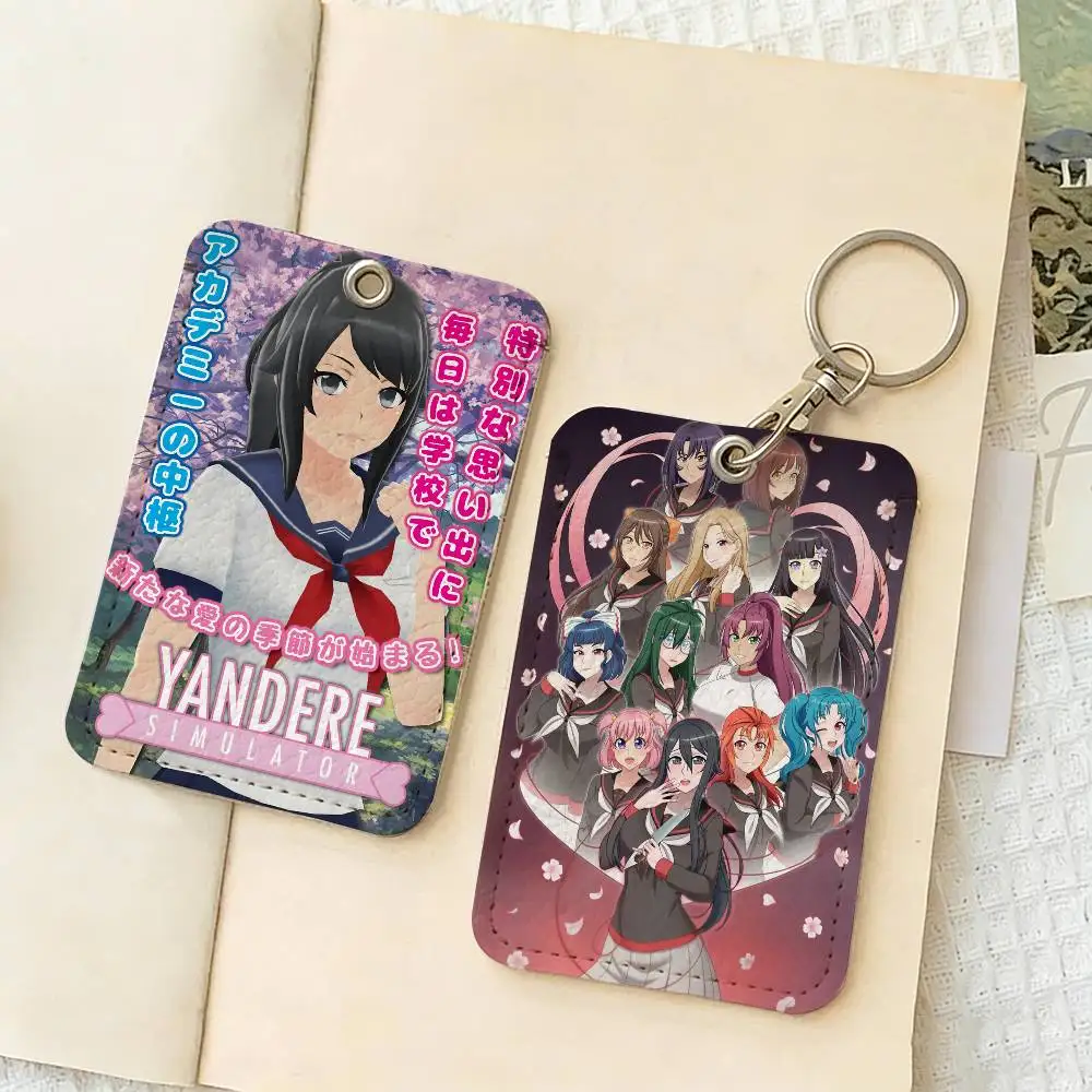Game Yandere Simulator Personalised Holder Suitable for Bank card,Subway, Bus Card Wallet Card Case Badge Holder Keychain