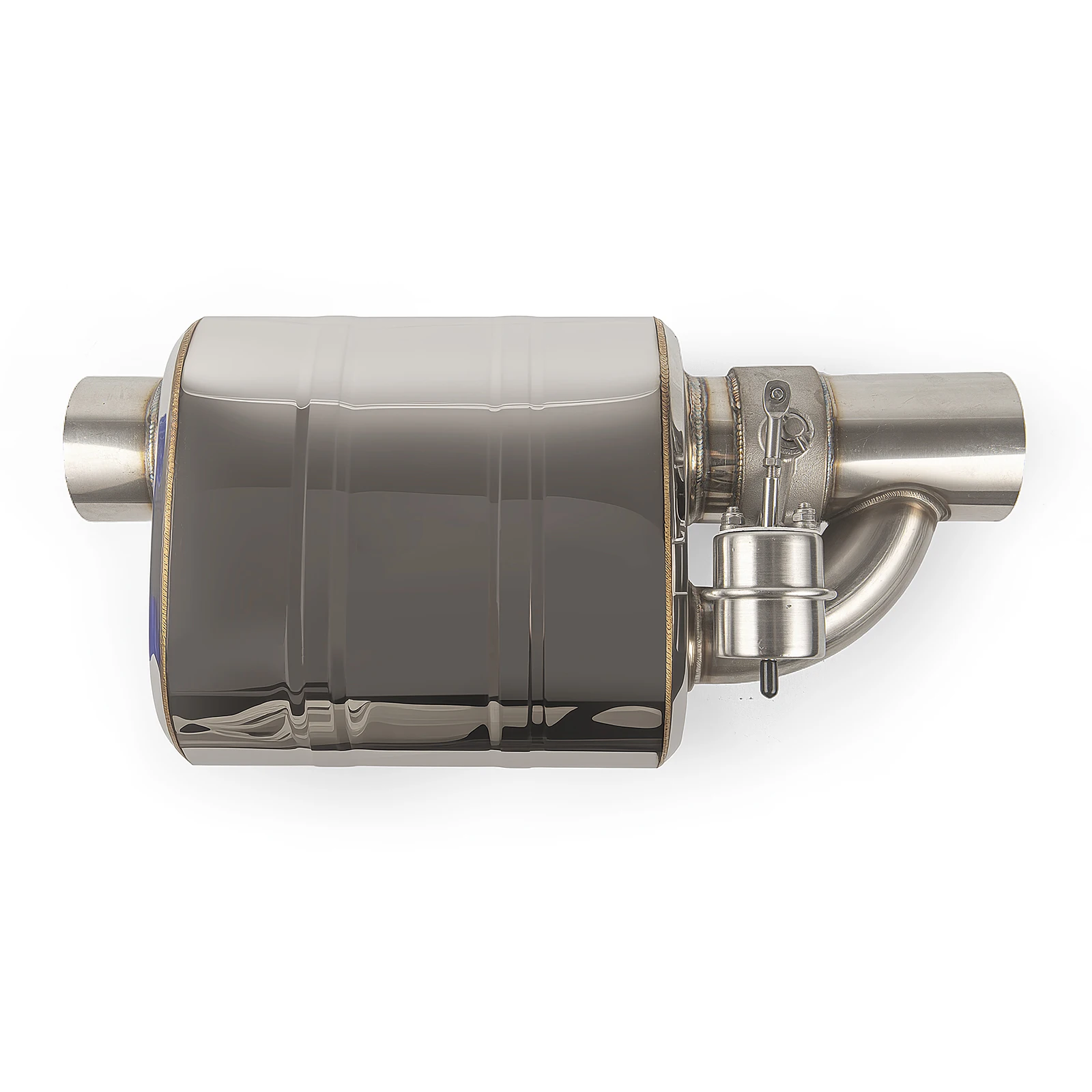 VERSI BARU! 1 Pasang Knalpot Stainless Steel 2/2.5/3 Inci dengan Katup Vakum Buang Elektrik Set Kontrol Biru