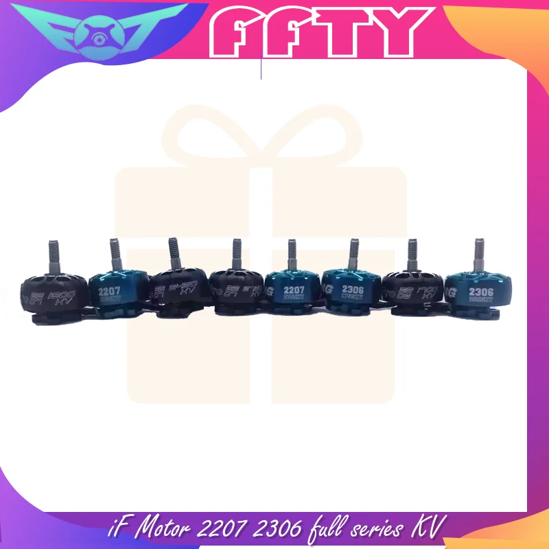 

IFlight XING2 XING V2 2207 2306 Полная серия KV 4 шт. 4-6S динамический баланс бесщеточный фотоэлемент с валом 5 мм для дрона RC FPV