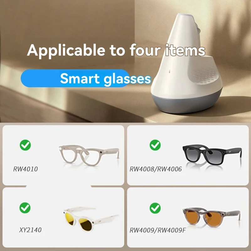 

Подставка для зарядного устройства для очков Meta, портативная дорожная зарядная станция Type-C, RGB-подставка для зарядки с дышащим светом
