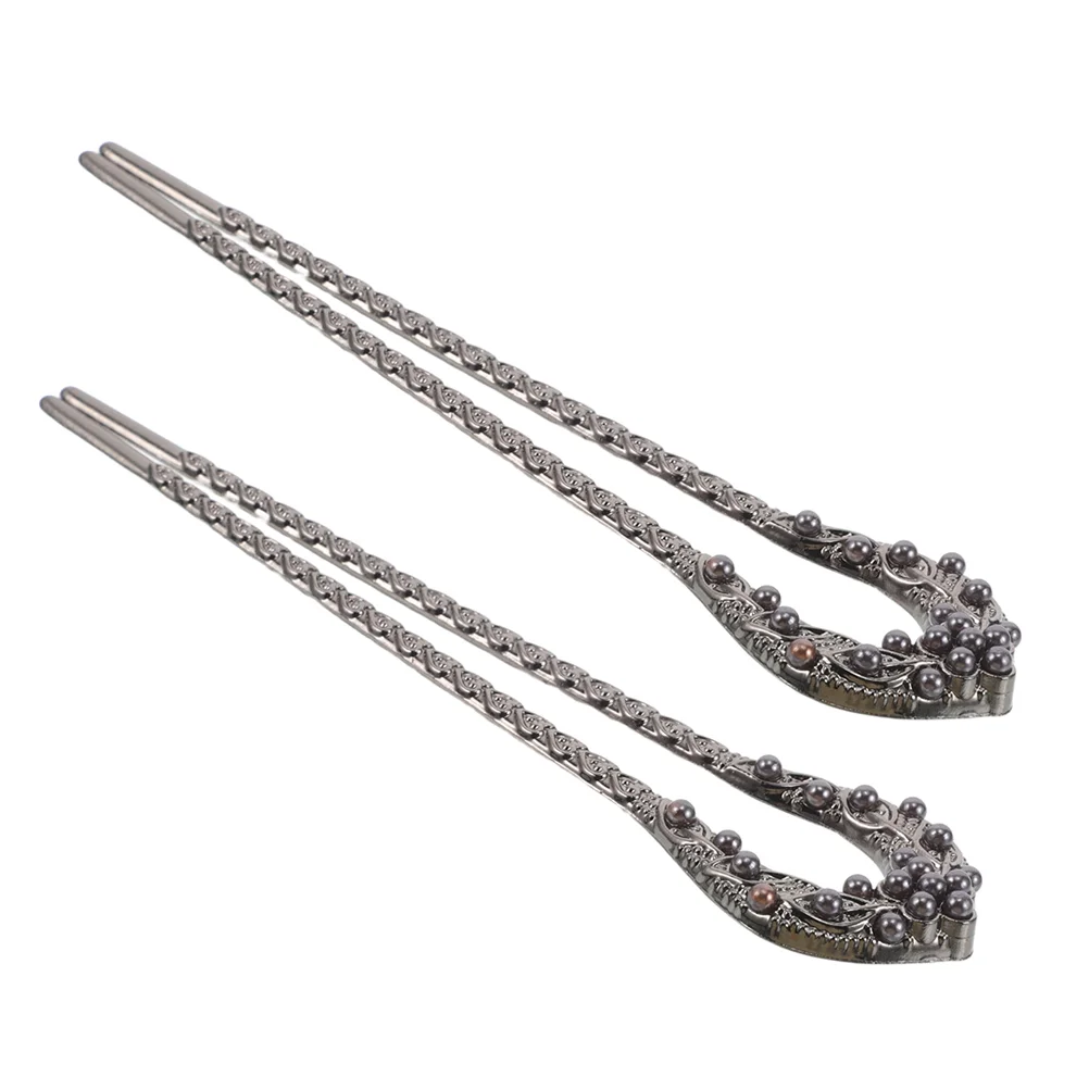 

2 Pcs Men and Women Dumbbell Rack Hairpin Accessories Ancient Style Small Bracket Prestige