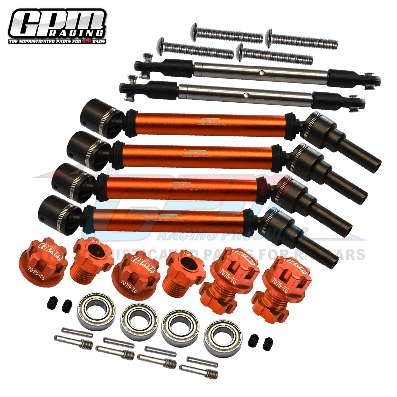 GPM 7075 سبيكة CVD محرك رمح + محول عجلة الجوز ل TRAXXAS 1/10 Maxx + 20 مللي متر RC جزء السيارة