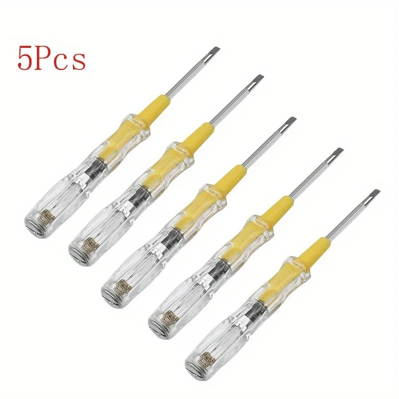 

5Pcs Dual-function household induction contact tester Electrician tester Double-head dual-purpose cross-shaped screwdriver