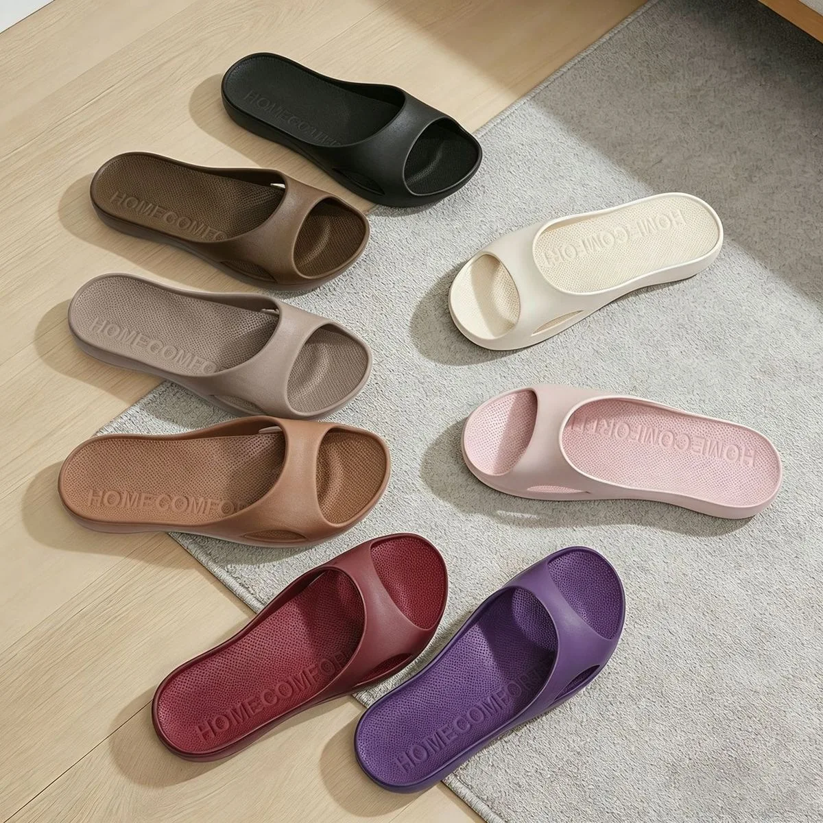 2026 Trendige Damen-Hausschuhe mit Fußgewölbestütze, schlanker Passform, rutschfest, leise, ergonomisch, leicht, flache Pantoletten, Premium-Reiseschuhe – Detail 2