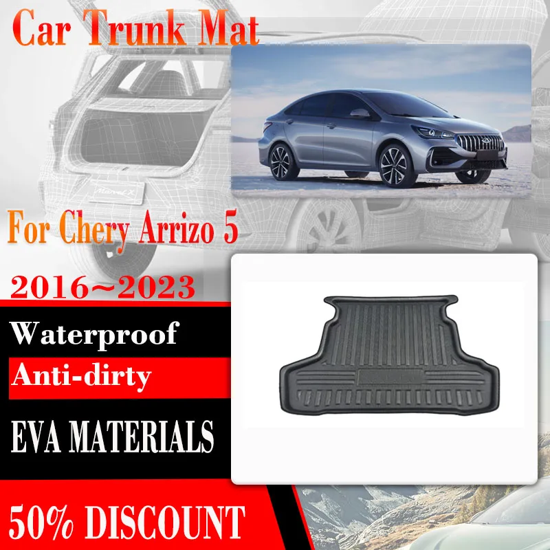 

Car Boot Mat For Chery Arrizo 5 EX Sport Pro Plus Cowin E5 EV 2016-2023 Waterproof EVA Trunk Storage Pad Carpet Auto Accessories