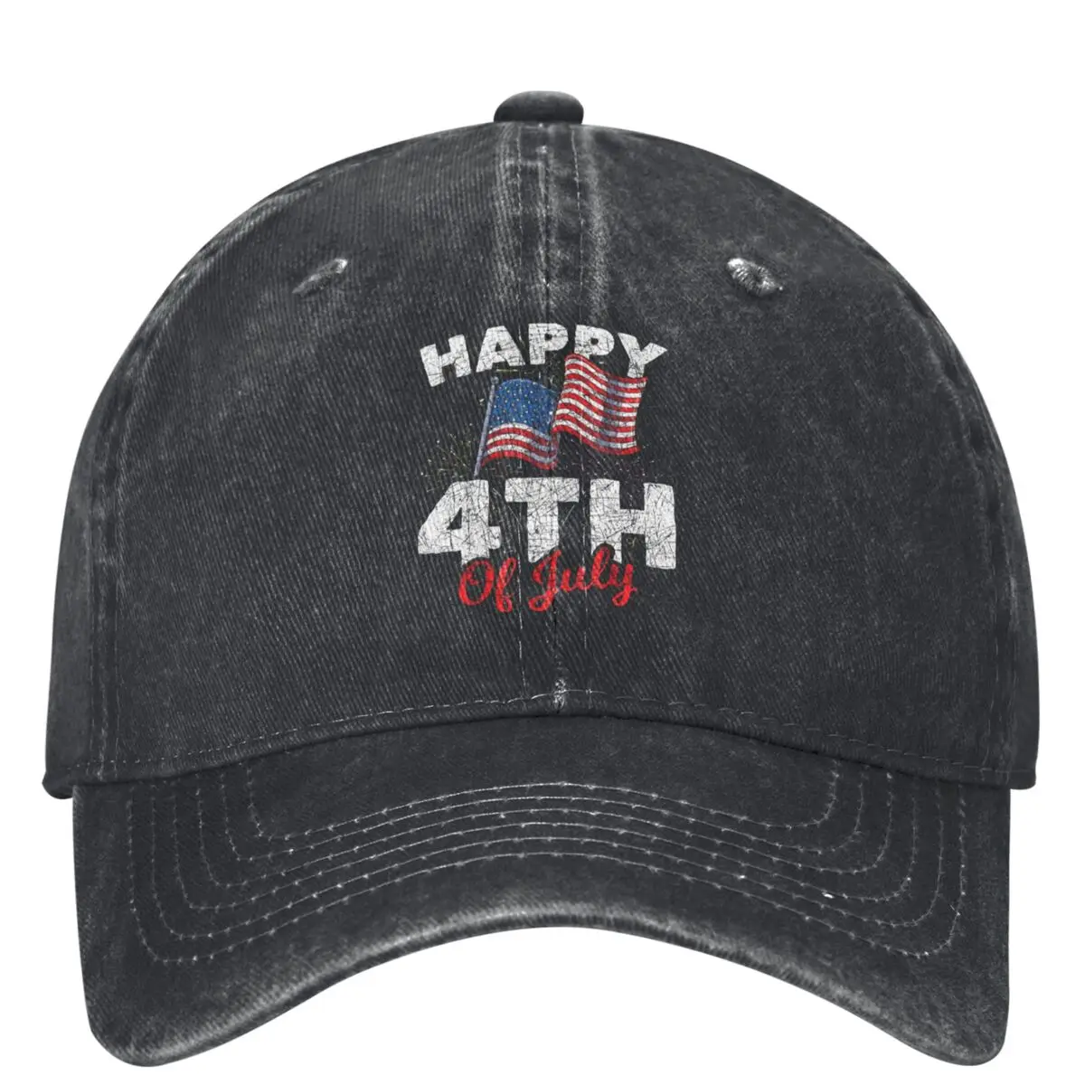 Happy 4th Of July Patriotic American US Flag 4th Of July Baseball Cap Classic Unisex Teens Trucker Hat Outdoor Sun Baseball Caps