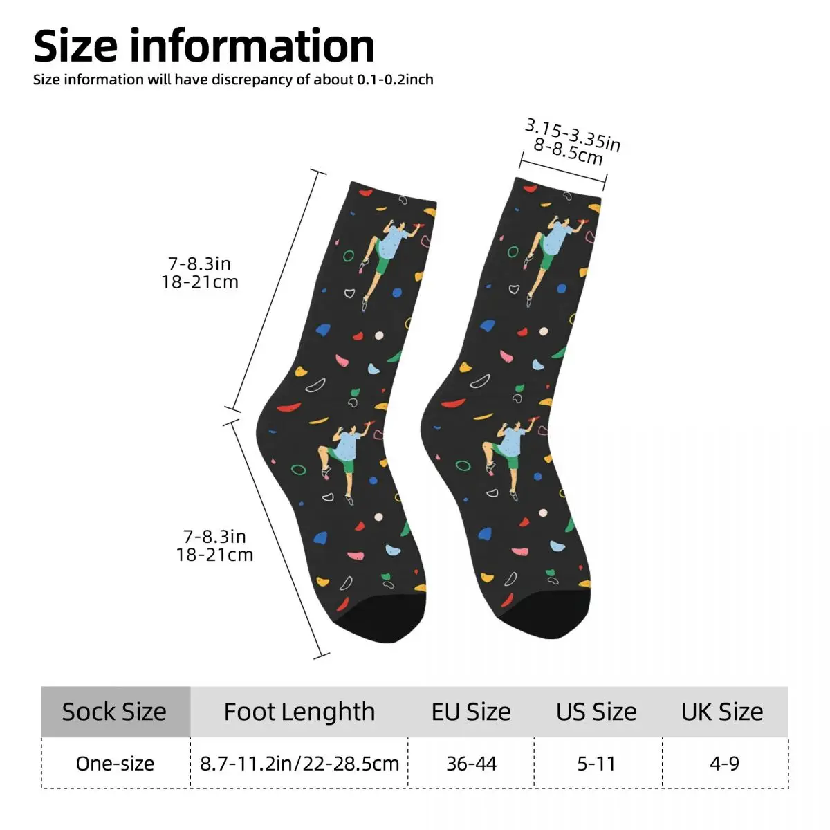 Bouldering Rock Climbing Wall Socks Climber Fashion Stockings Men High Quality Climbing Socks Autumn Pattern Anti Skid Socks
