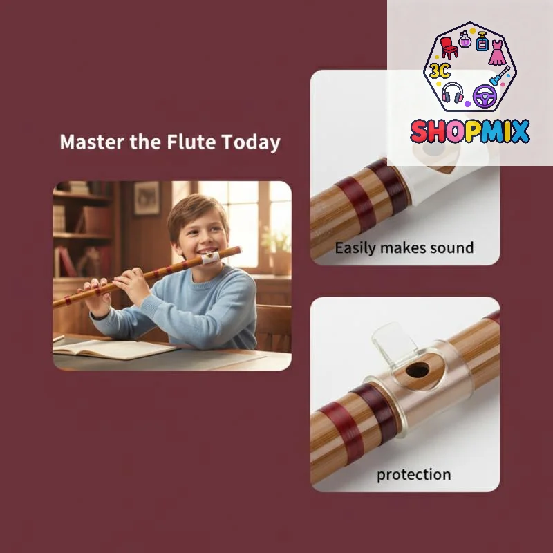 Bamboo Flute Blowing Aid, Easy-to-Blow Flute Mouthpiece Whistle, Durable Professional Musical Instrument Accessory for Beginners