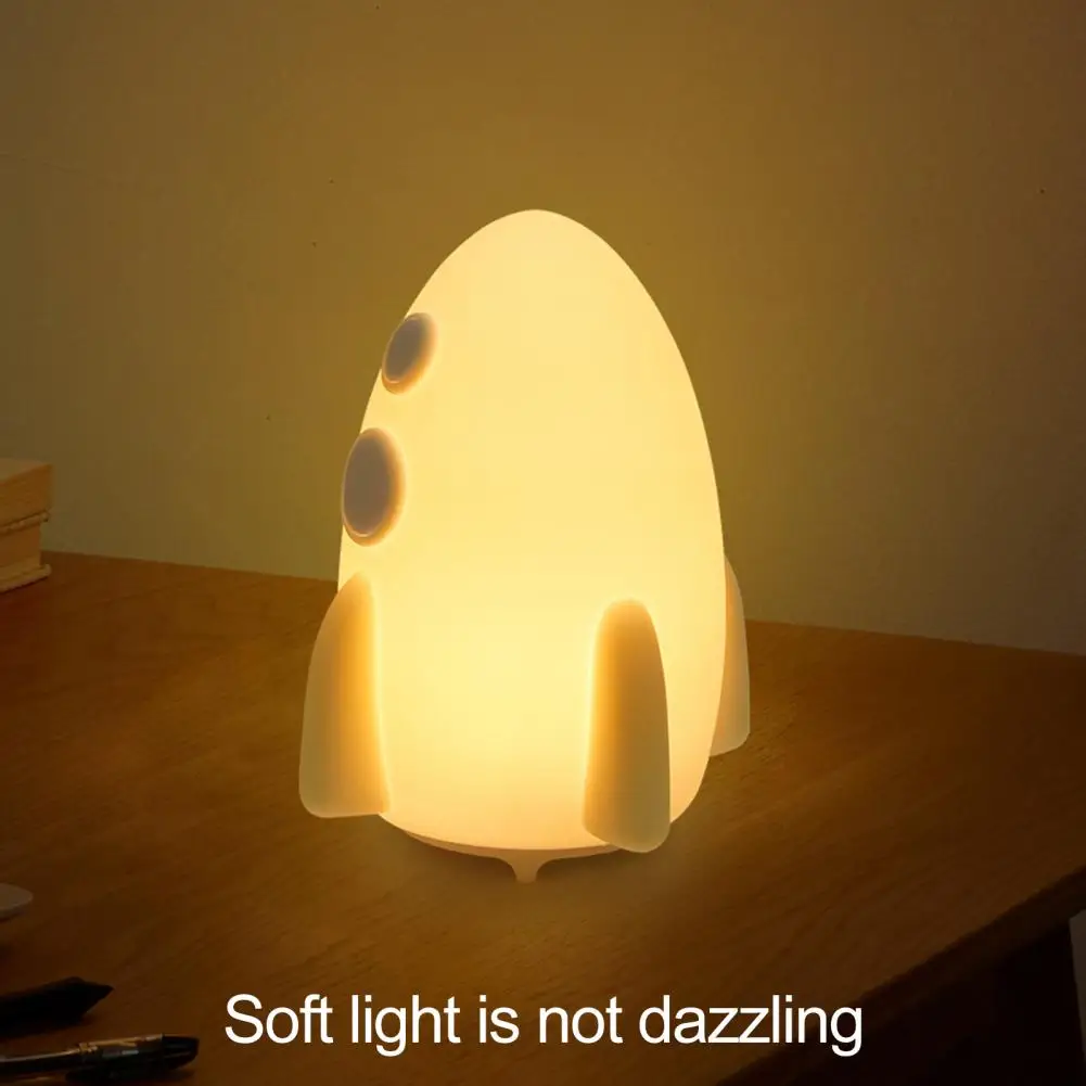 Night Light Useful USB Charging Home Decoration Rocket Style Nursery Lamp Bedroom Sleeping Light for Home