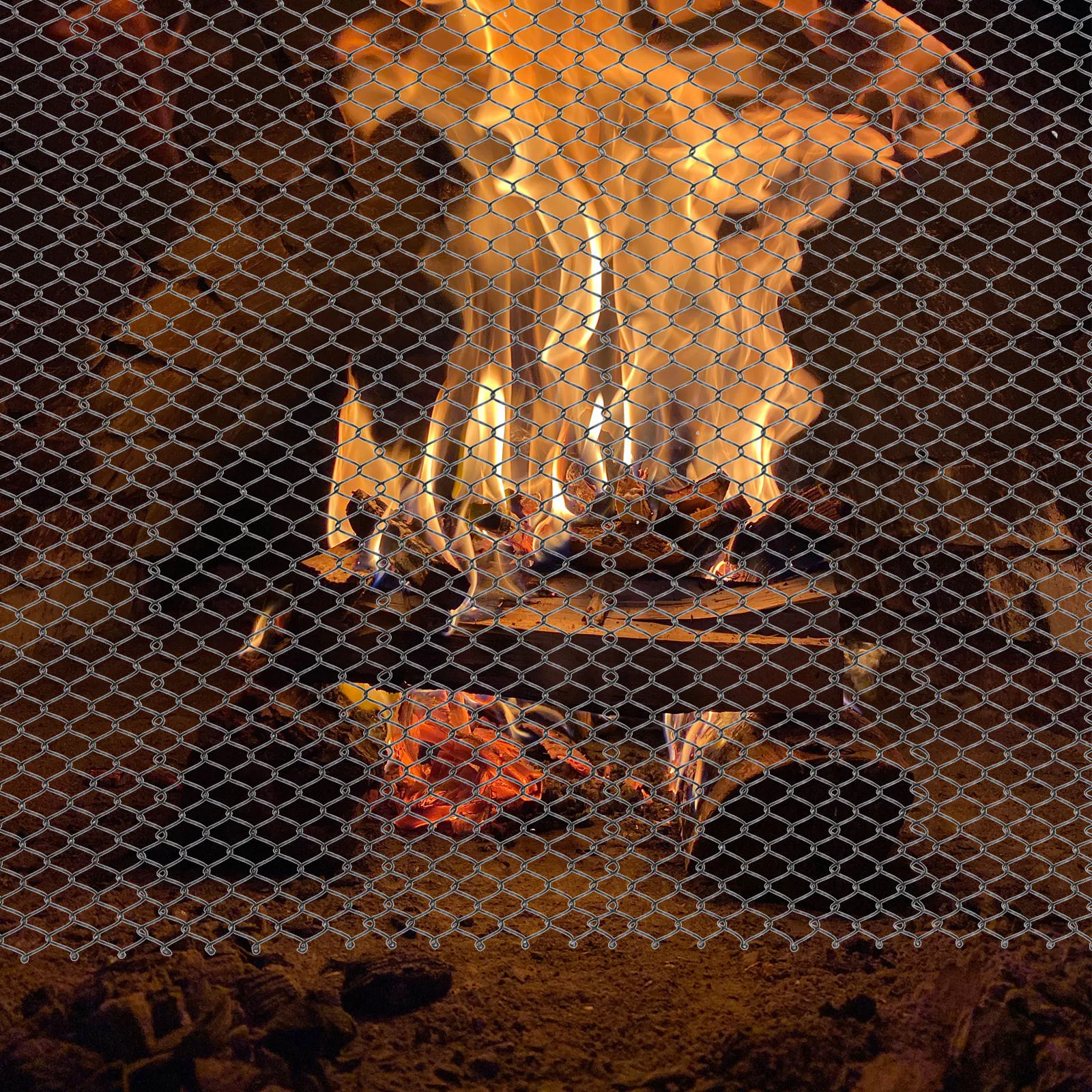 

2pcs Fireplace Mesh Screen Curtains 30Inch Iron Hearth Panel For Sparks Guard Screens Metal Fireplace Screen Curtain With