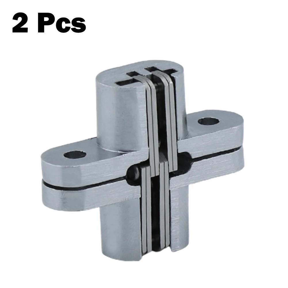 2 Pack of Invisible Door Hinges Concealed Design for Folding Doors Maximum Opening Angle of 180 Degrees with Screws