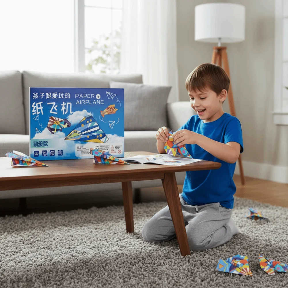 ورقة اليدوية طائرة اوريغامي الفن التعلم للطي طائرة اوريغامي مجموعة الكرتون ثلاثية الأبعاد لعبة الطائرات الورقية متعددة الاستخدامات