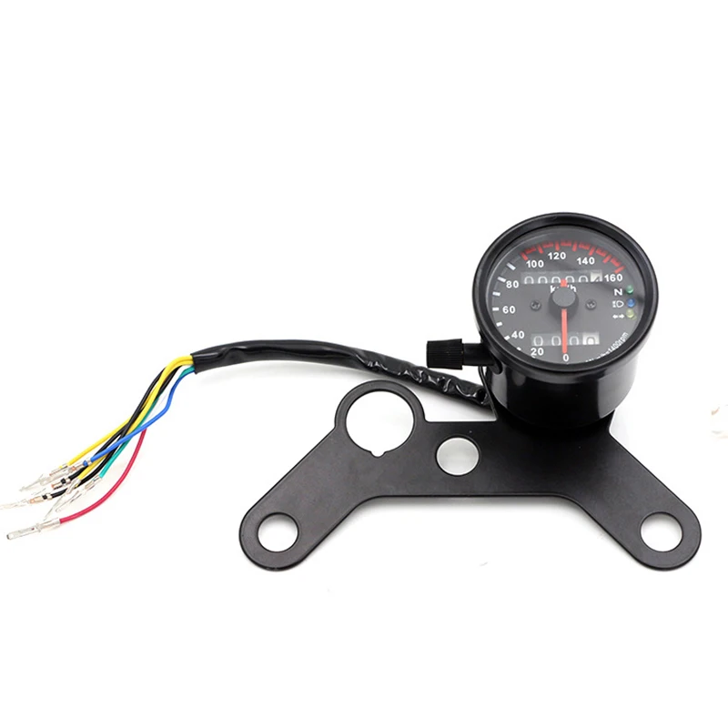 Black Metal Shell Motorcycle Vintage Modification Universal Double Odometer Speedometer Code Table For CG125 GN/CBT125