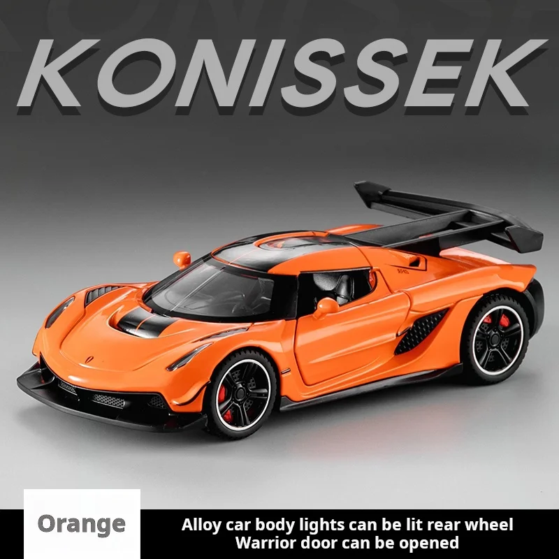 1:32 simulación de Metal fundido a presión Konissek aleación modelo de coche sonido y luz juguete para regalo para niños vehículo todoterreno colección modelo de coche