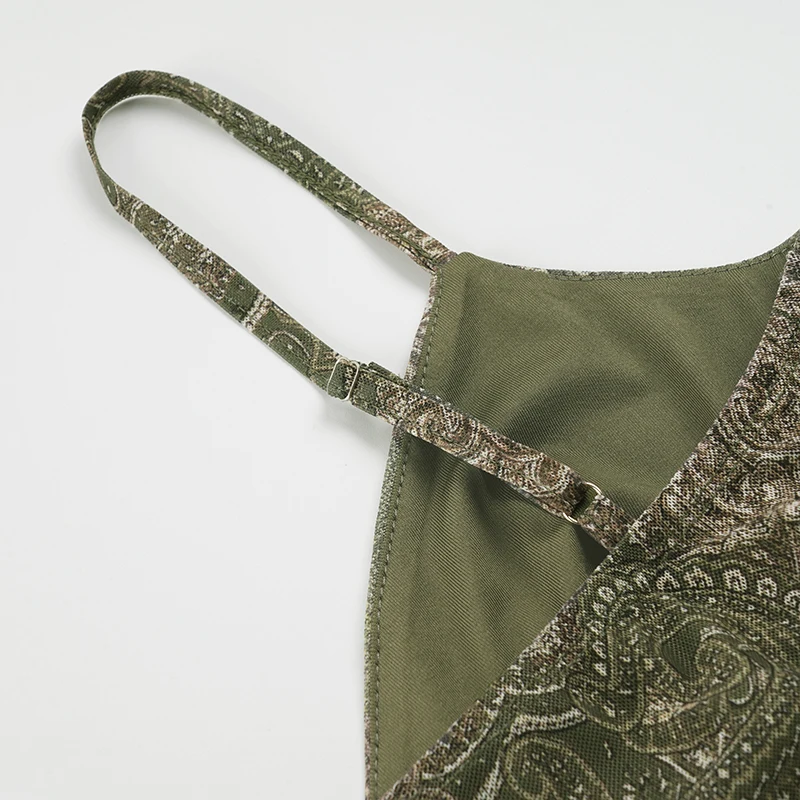 SUCHCUTE Fairycore Y2K Damen Cami-Top mit Blumenmuster, Spitzen-Patchwork, Asymmetrischem Saum, Spaghettiträgern, Schlankem Schnitt, Ärmellos, Streetwear Cami – Detail 7