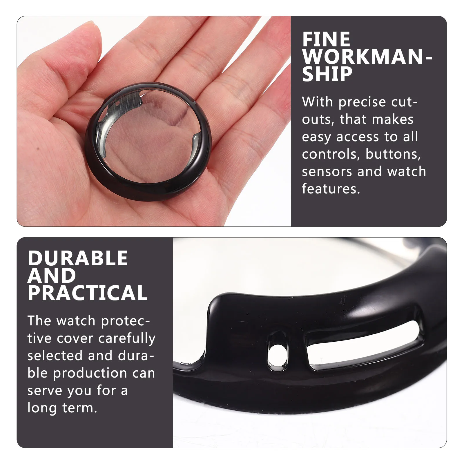 

All-Inclusive Watch Protective Cover Anti-Shock Anti-Scratch Detachable Replaceable Reusable Lightweight Professional Screen