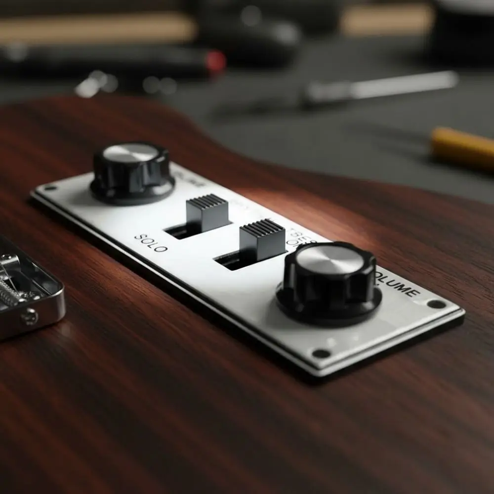 Prewired ​Guitar Circuit Board​ ​Knobs​ White Pearl​ Width Control Plate​ ​Control Line​ ​DIY Guitar Repair Parts