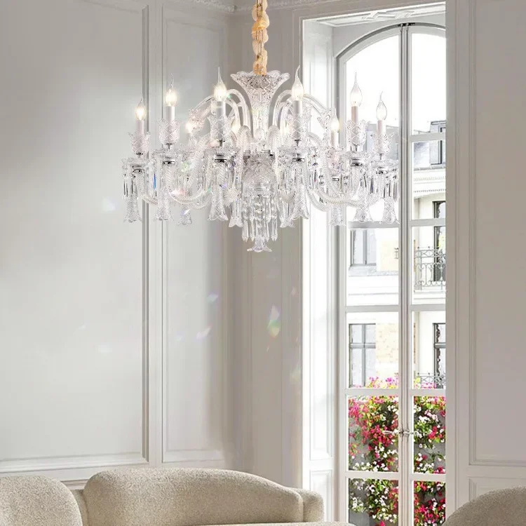 

French light luxury Italy lamp design sense simple crystal chandelier light home decor