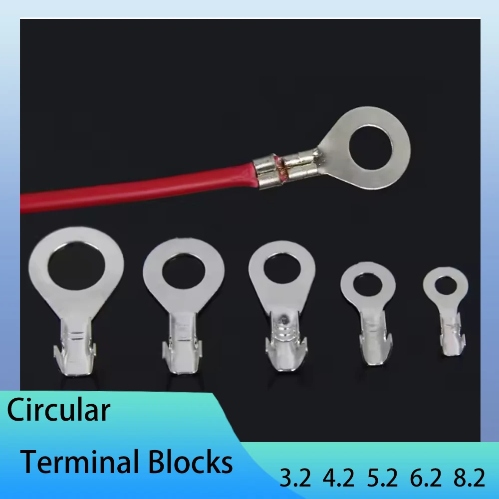 10-80Pcs Circular Terminal Blocks DJ431 O-ring lugs Cold Pressed Connectors Copper lugs Terminal Blocks Open Ended Bare Ends